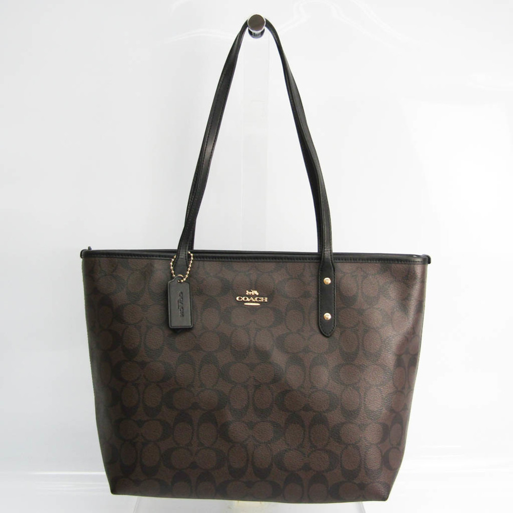 Coach Signature F58292 Women's Pvc,Leather Tote Bag B… Gem